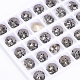 Black Diamond Gemstone Flower Shape High Quality Glass Pointed Back Fancy Rhinestones WholesaleRhinestone